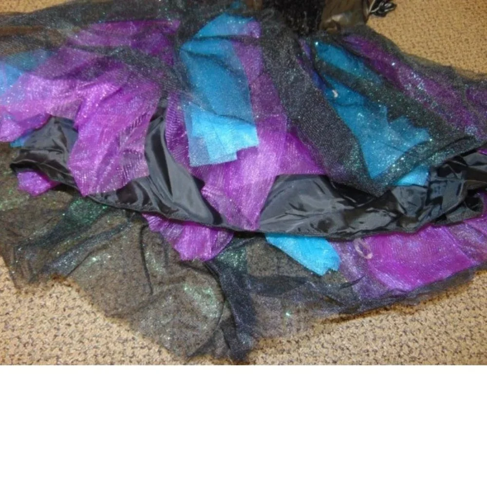 Unicorn Midnight Halloween Costume 8/10 Purple Dress, Wings, Headband 3 Pc Girls
